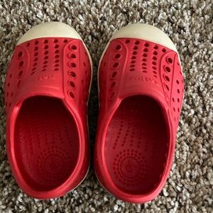 New natives shoes size 4 red